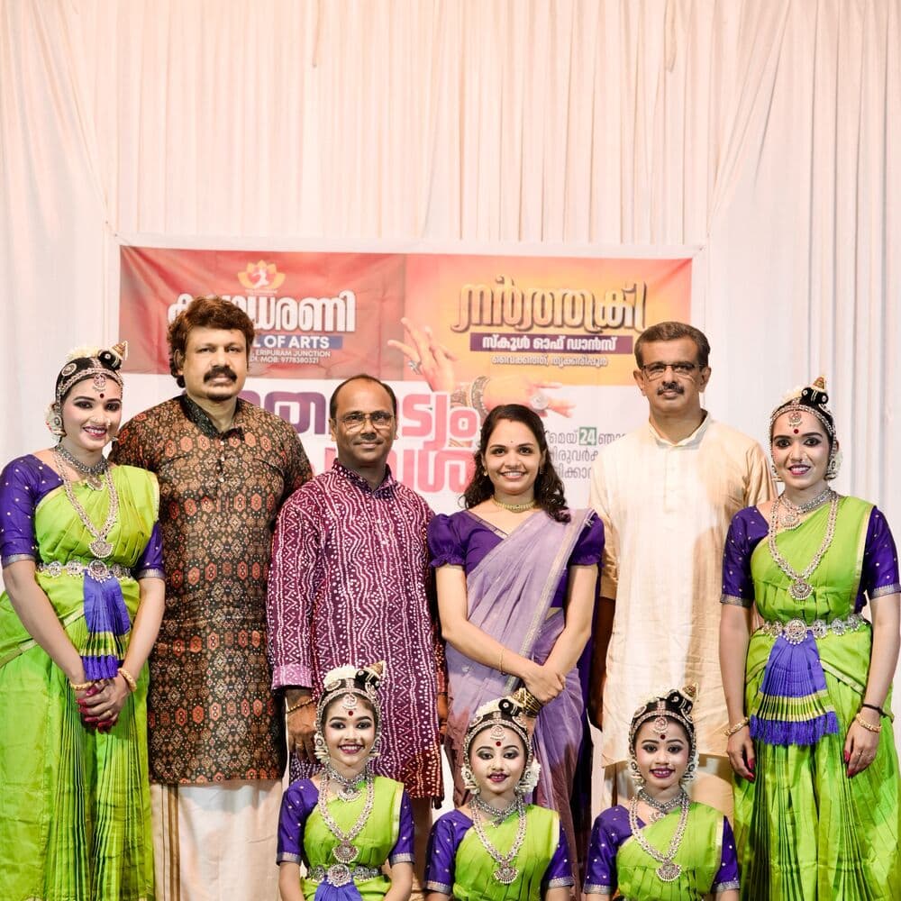 Students and teachers after an arangetram